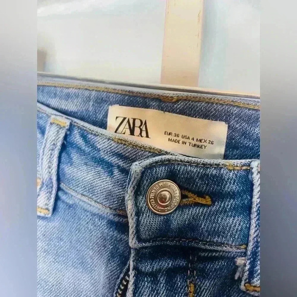 Zara Premium '80s High Waist Old Blue Skinny Jeans size 4 New without tag - Picture 5 of 6